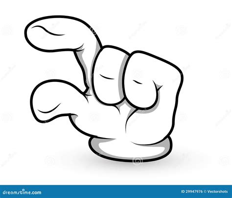 Cartoon Hand Finger Pointing Vector Illustration Stock Vector
