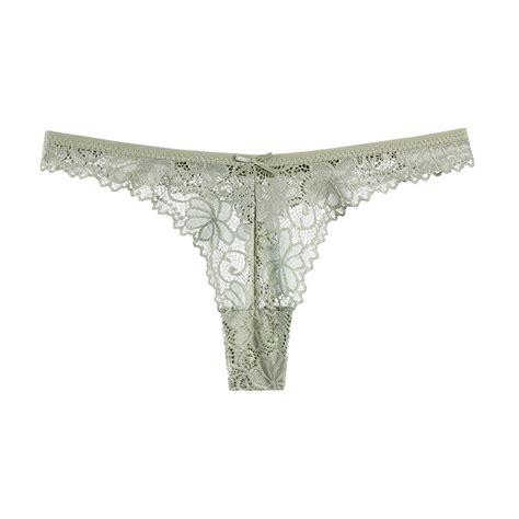 Mortilo Women Thong Briefs Panties Low Rise Panty Lightweight Briefs Home Sleep Panties Green