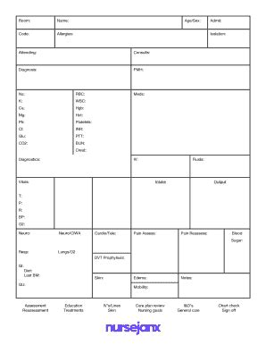 Brain Nursing Report Sheet Docx Fill And Sign Printable Template Online
