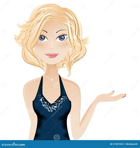 Blond Girl In Bikini Cartoon Vector 53960547