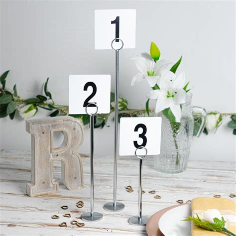 Table Number Holders Card Place Name Menu Photo Holder Numbers X12 Ebay