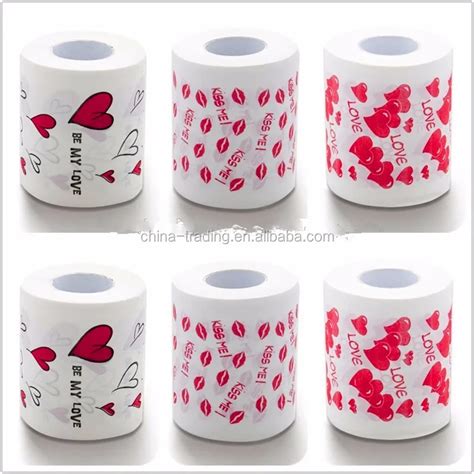 Custom Designed Novelty Sexy Lip Kiss Printed Toilet Paper