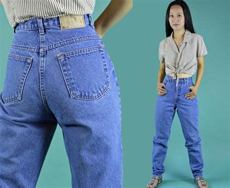 Vintage 80s Jeans High Waist Jeans Taper Jeans 1980s Mom Etsy Uk