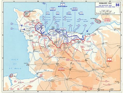 Map Of Allied Invasion At Normandy