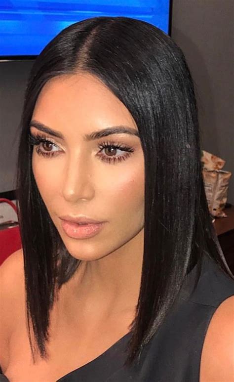 Kim Kardashian Shiny Hair Fashion Kim Kardashian Hair Sleek