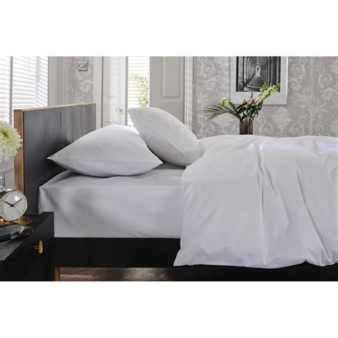800tc Super King Fitted Sheet White Brandalley