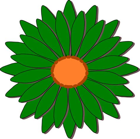 Green Flower Clip Art Clipart Best