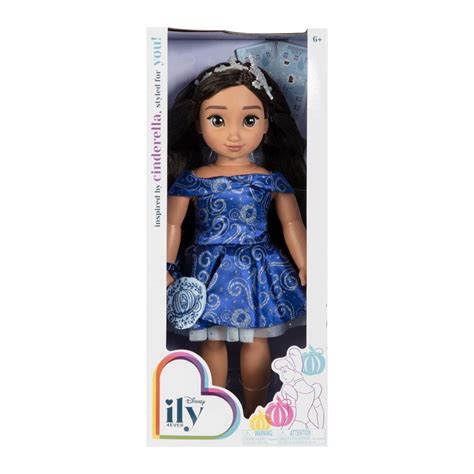 Disney Ily 4ever 18″ Brunette Cinderella Sparkly Fancy Dress Inspired Fashion Doll