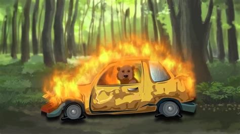 Медведь 2026 года но сел в машину из сгорел Youtube