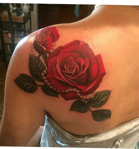 Pin By Teesa Thomas On Tattoos ️ Rose Shoulder Tattoo Rose Tattoos