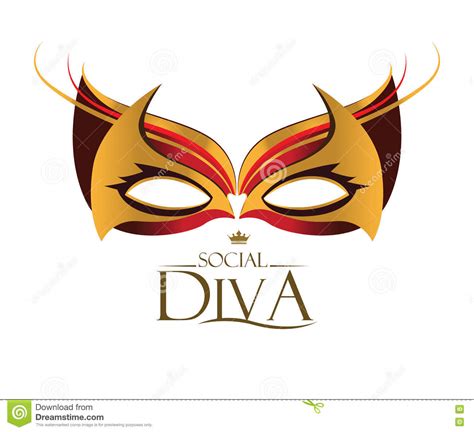 Diva Logo With Masquerade Glasses Stock Vector Illustration Of Event