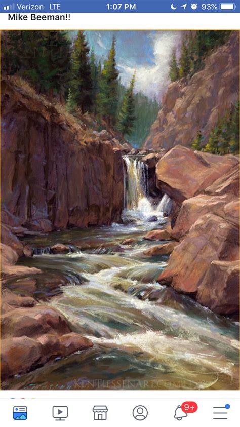 Pin By Dawn Maloney On Pastel Painting Pastel Painting Waterfall