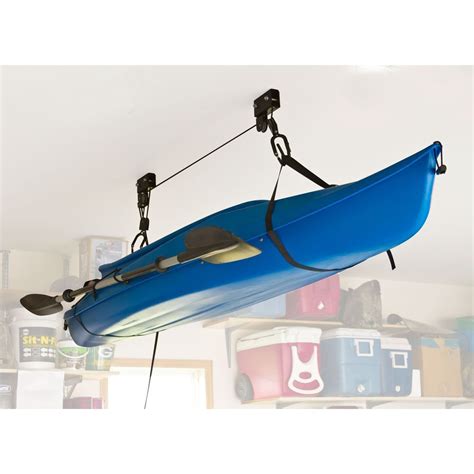 Elevate Outdoor Kayak And Canoe Storage Hoist Kayak Storage Kayak
