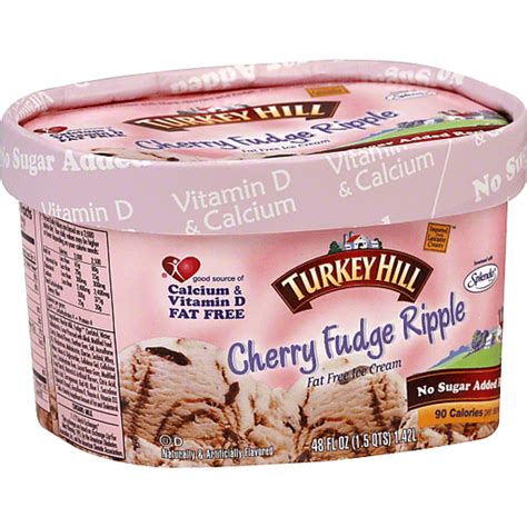 Turkey Hill Fat Free Ice Cream Cherry Fudge Ripple Other Market Basket