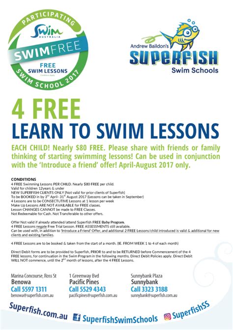 Superfish And Swim Australia 4 Free Lessons Offer Superfish Swim Schools