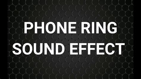 Phone Ring Sound Effect Youtube