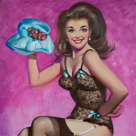Sold Price Donald Rusty Rust Kristi Pinup Oil Painting Invalid Date Est