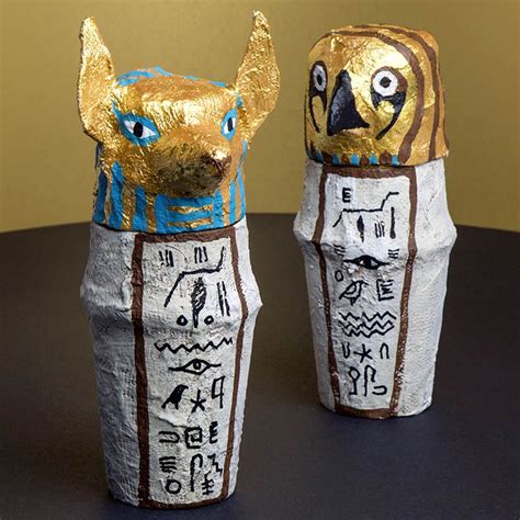 Egyptian Canopic Jars Craft Activity Guide Baker Ross Egyptian