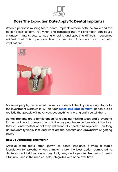 Does The Expiration Date Apply To Dental Implants? by Sharp Dentistry