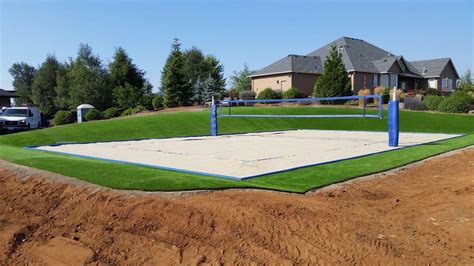 So the court area really needs about 40'x70' of space (2800 square feet). How To Construct A Volleyball Court - VolleyballUSA.com