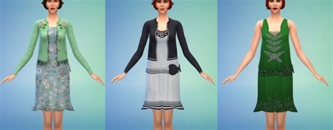 Tora Dress Set Sims 4 Female Clothes