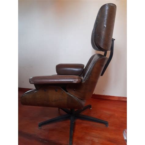 And charles & ray eames's masculine eames lounge (1956). Vintage Eames Style Lounge Chair | Chairish