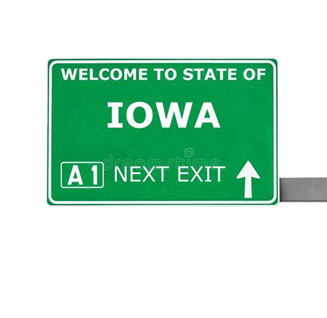 Iowa Welcome Sign Stock Image Image Of Iowa State Post 36324061