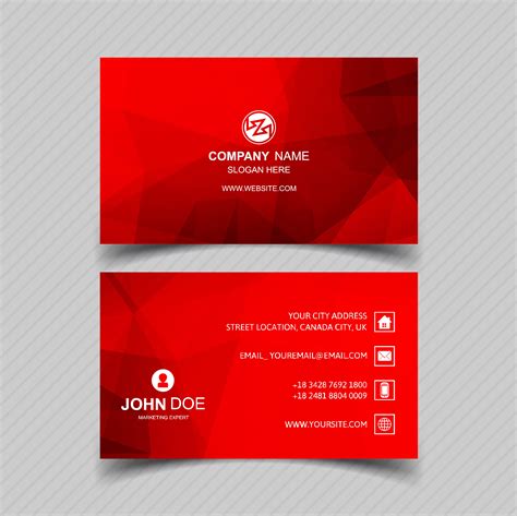 Modern Red Business Card Template Design 246763 Vector Art At Vecteezy