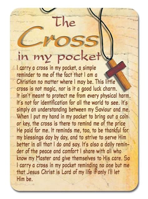 Agora Cross In My Pocket Set With Blank Cross And Poem Card 1000