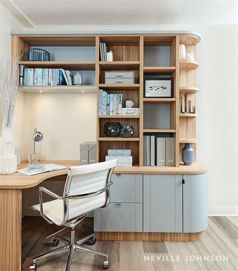 This fitted modern study has been designed with useful storage cabinets
