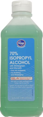 Kroger 70 Isopropyl Alcohol First Aid Antiseptic 16 Fl Oz Kroger