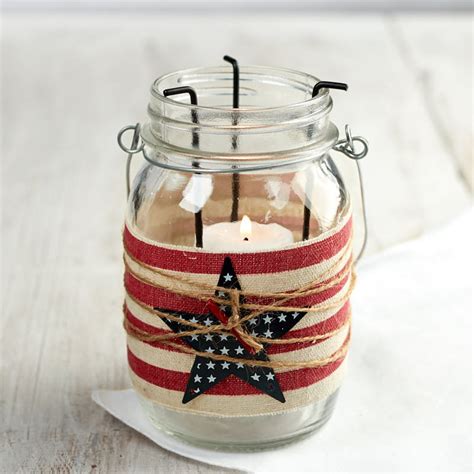 Americana Mason Jar Tealight Candle Holder Candles And Accessories