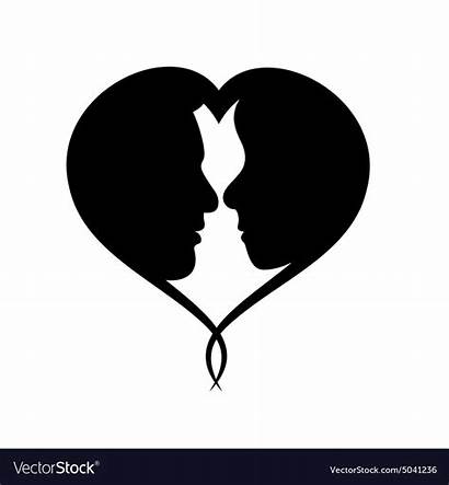 Silhouette Couple Loving Vector Woman Background Vectors