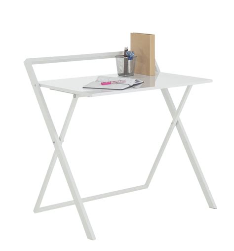 Get the best deals on folding desks. HOME Compact Folding Easy Clean Desk - White ...