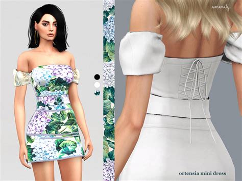 Ortensia Mini Dress By Serenity Cc At Tsr Sims 4 Updates