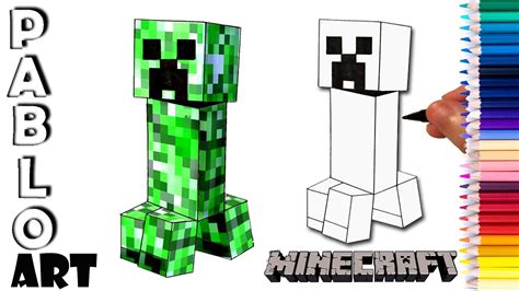 How To Draw Creeper Minecraft Learn To Draw Step By Step Youtube