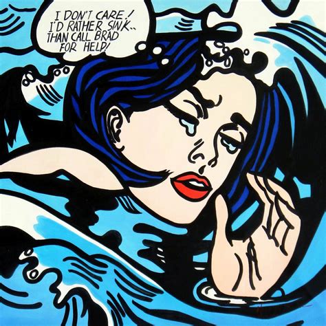 Homage To Roy Lichtenstein Do Not Care Pop Art G96169 80x80cm