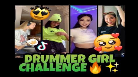 Drummer Girl Challenge Tiktok Compilationdrummergirl Tiktok