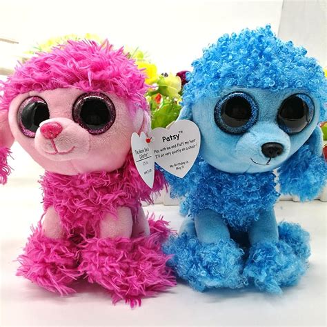 2pcslot Patsy Dog Pink Poodle Dog And Mandy Dog Ty Beanie Boos 15cm 6