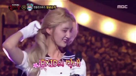 The masked singers go through rounds of judging as a panel of celebrities also rates them and tries. Exid in King Of Masked Singer - YouTube