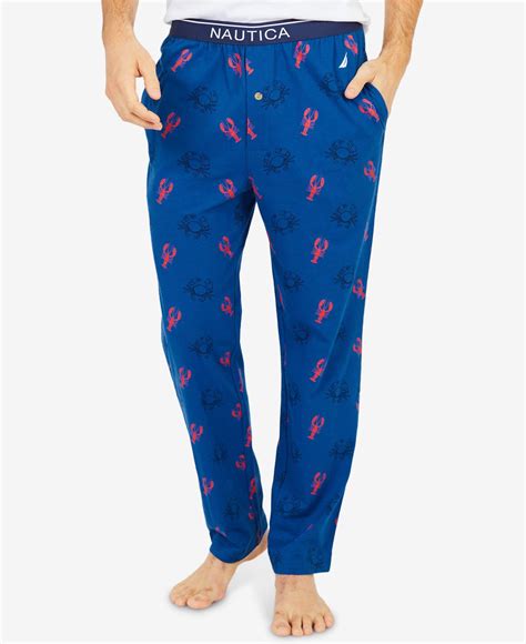 Nautica Crab And Lobster Print Cotton Pajama Pants In Blue For Men Lyst