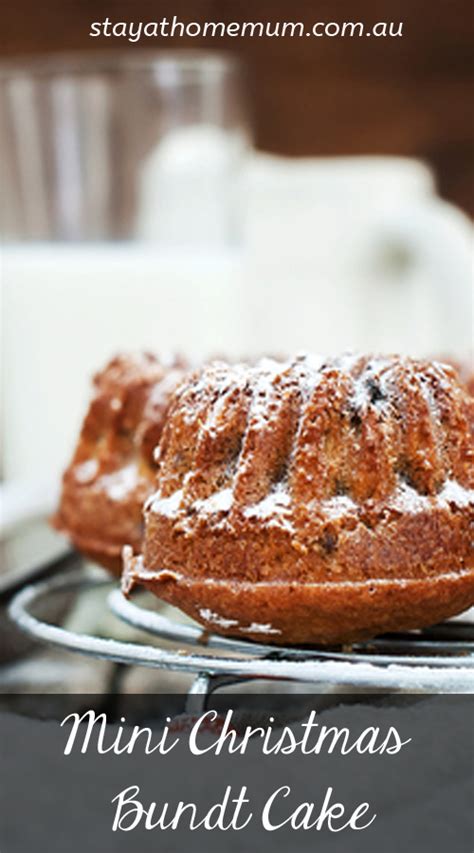 Great for when you have company coming over for the holidays. Mini Christmas Bundt Cake - Stay at Home Mum