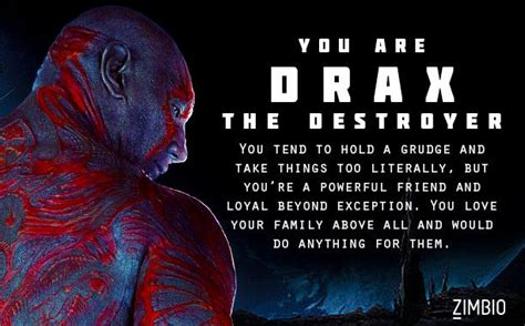I Took Zimbios Guardians Of The Galaxy Quiz And Im Drax The
