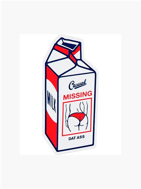 Casual Missing Milk Carton Sticker Sticker For Sale By Henryspear