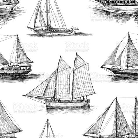Pattern Of The Sailings Ships Stock Illustration Download Image Now