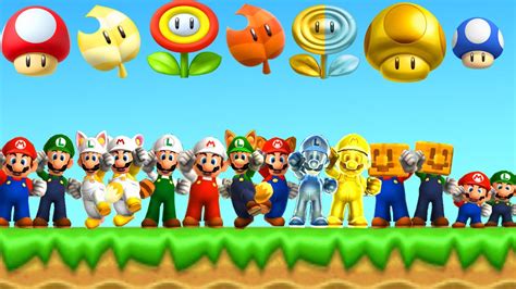 New Super Mario Bros 2 Hd Mario And Luigi All Power Ups Youtube