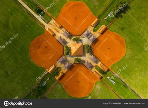 Aerial Direct Overhead Photo Baseball Fields — Stock Photo © Felixtm