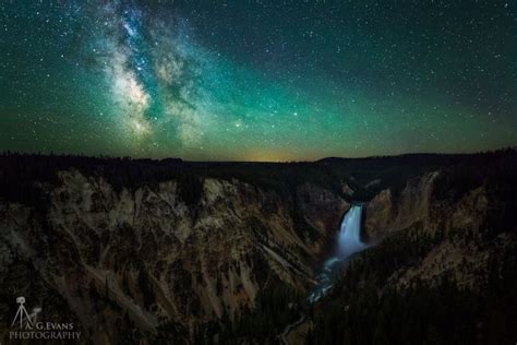 See The Milky Way Shine Over A Yellowstone Waterfall In This Awesome
