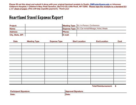 Expense Report Template Free Printable Printable Templates Free