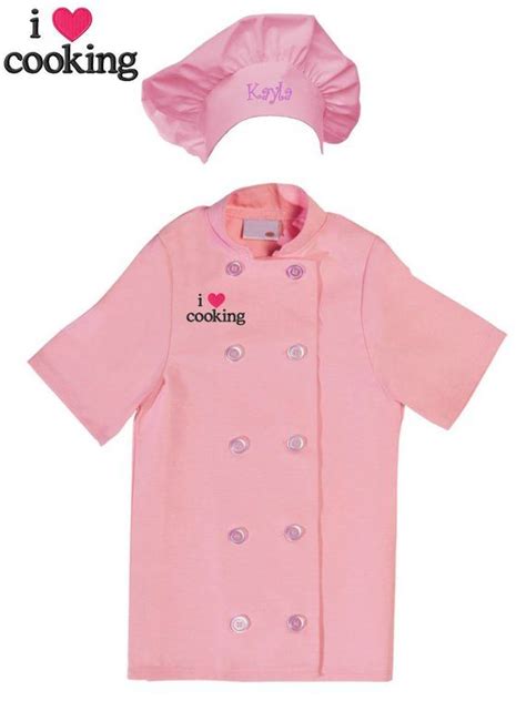 Personalized Kids Pink Chef Coat Jacket With Chef Hat And I Etsy